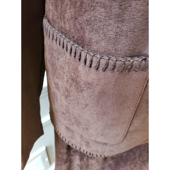 First Option Too Women Brown Polyester Long Sleeve 2 Piece Suit 18W - Picture 4 of 15